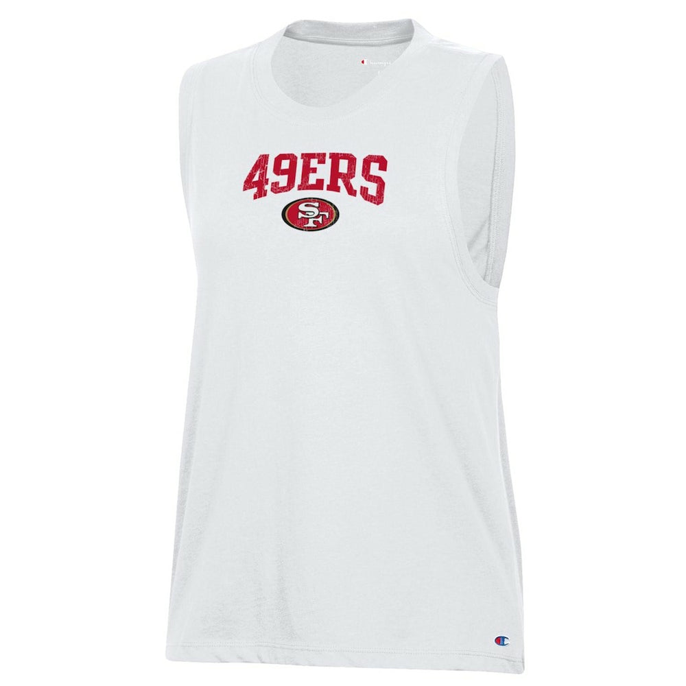 San Francisco 49ers Champion Women's Muscle Tank Top - White cheap