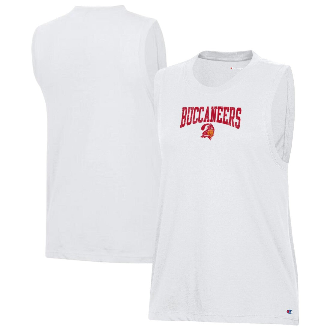 Tampa Bay Buccaneers Champion Women's Muscle Tank Top - White on sale