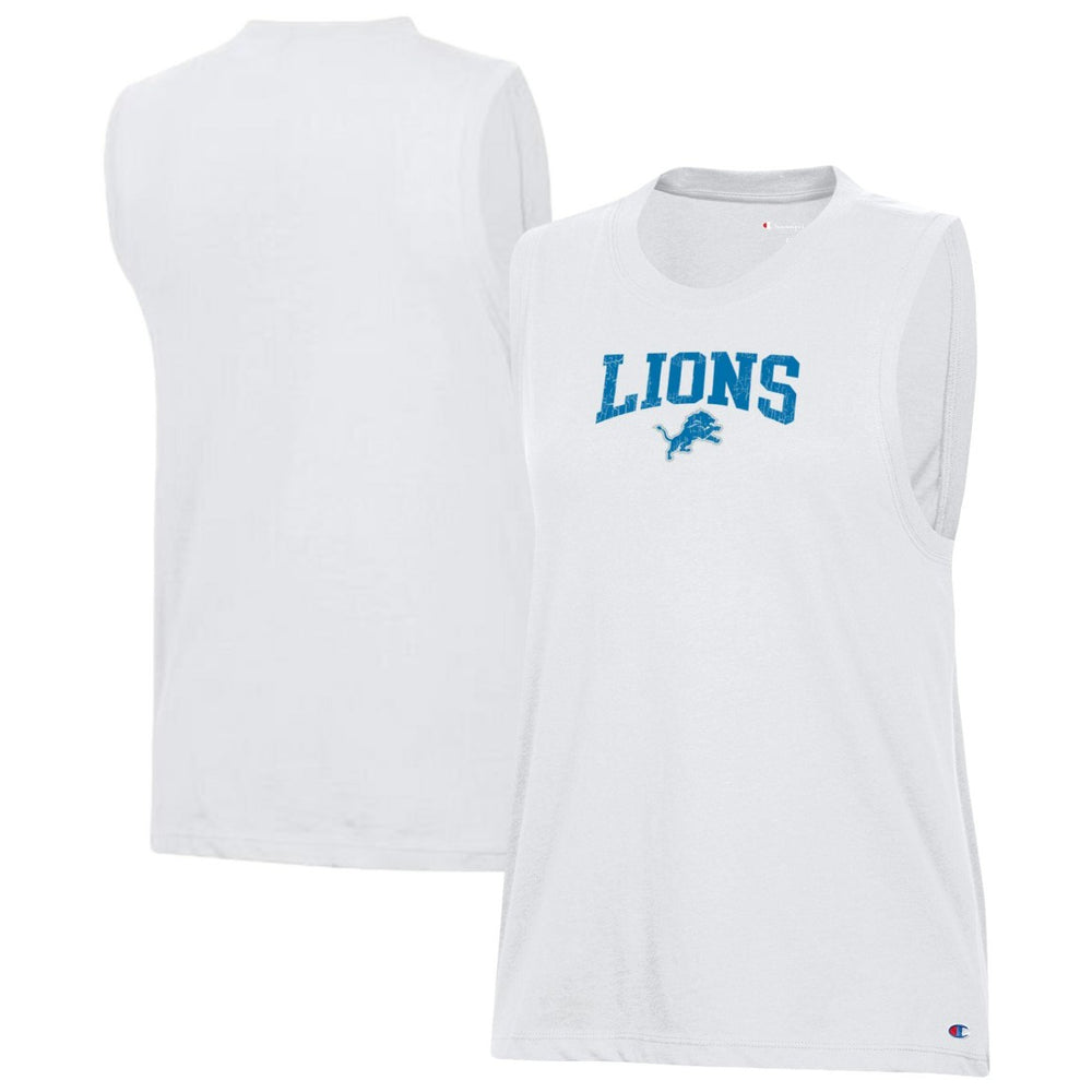 Detroit Lions Champion Women's Muscle Tank Top - White for sale