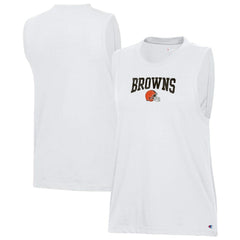 Cleveland Browns Champion Women's Muscle Tank Top - White for sale