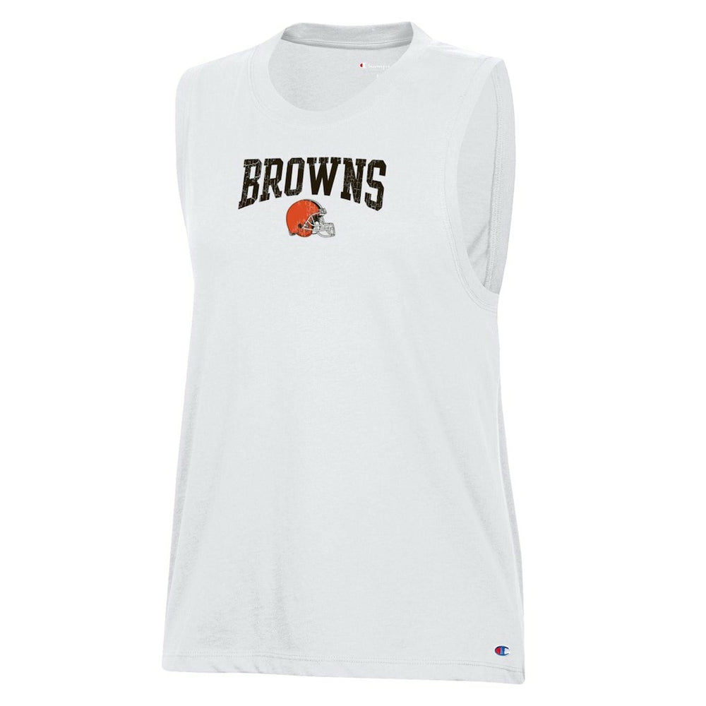Cleveland Browns Champion Women's Muscle Tank Top - White for sale