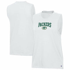 Green Bay Packers Champion Women's Muscle Tank Top - White sale