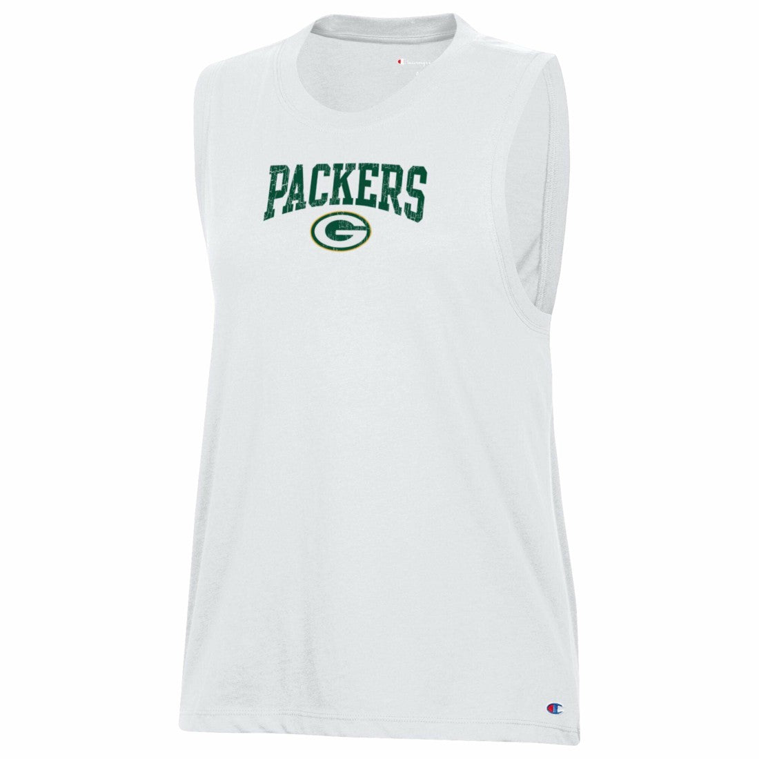 Green Bay Packers Champion Women's Muscle Tank Top - White sale