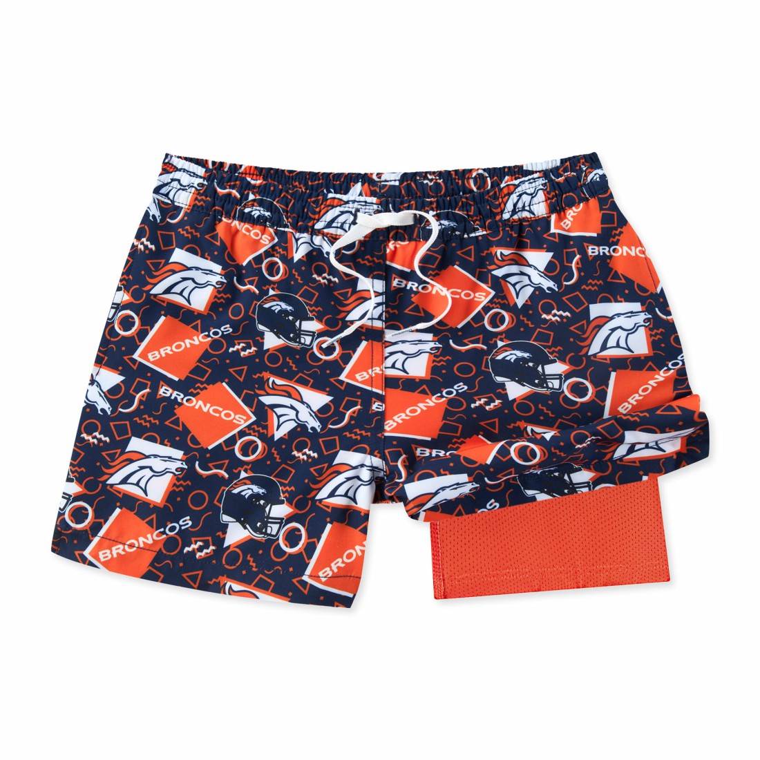 Denver Broncos Chubbies Game Day Fit Classic Lined Swim Trunks - Navy online