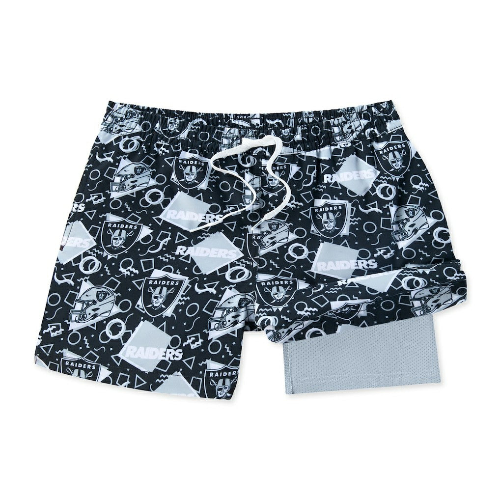 Las Vegas Raiders Chubbies Game Day Fit Classic Lined Swim Trunks - Black online