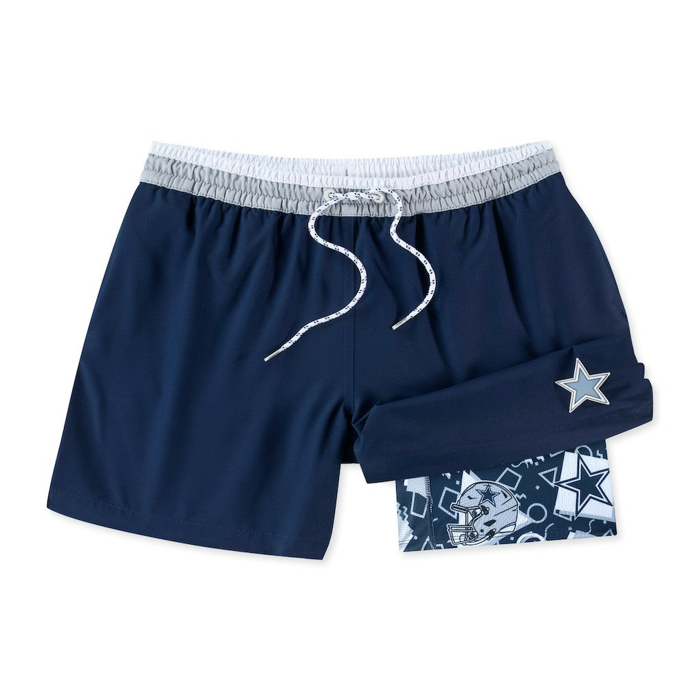 Dallas Cowboys Chubbies The Secret Lined Swim Trunks - Navy sale