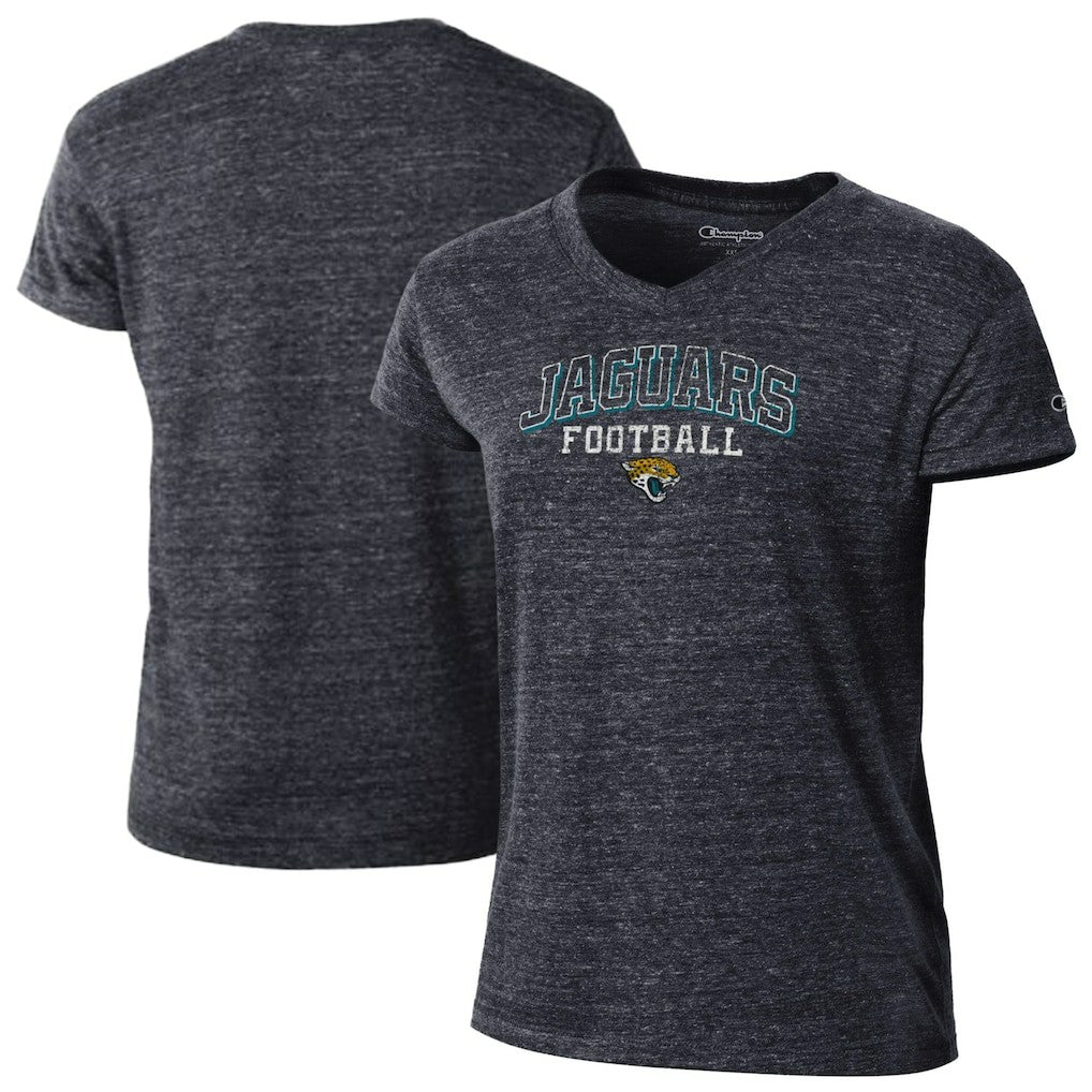 Jacksonville Jaguars Champion Women's Triumph Tri-Blend V-Neck T-Shirt - Black cheap