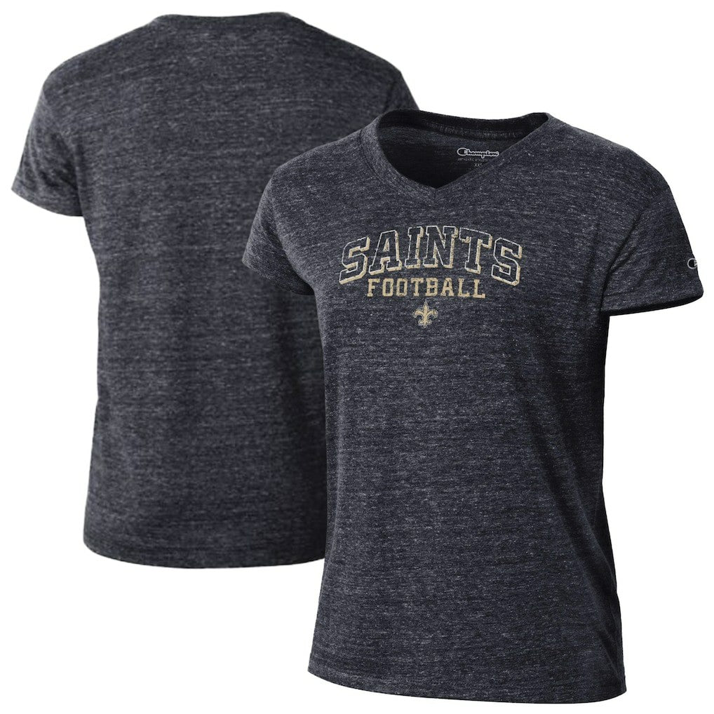 New Orleans Saints Champion Women's Triumph Tri-Blend V-Neck T-Shirt - Black online