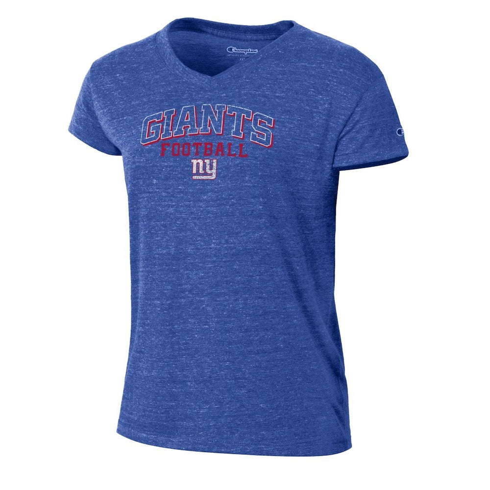 New York Giants Champion Women's Triumph Tri-Blend V-Neck T-Shirt - Royal outlet