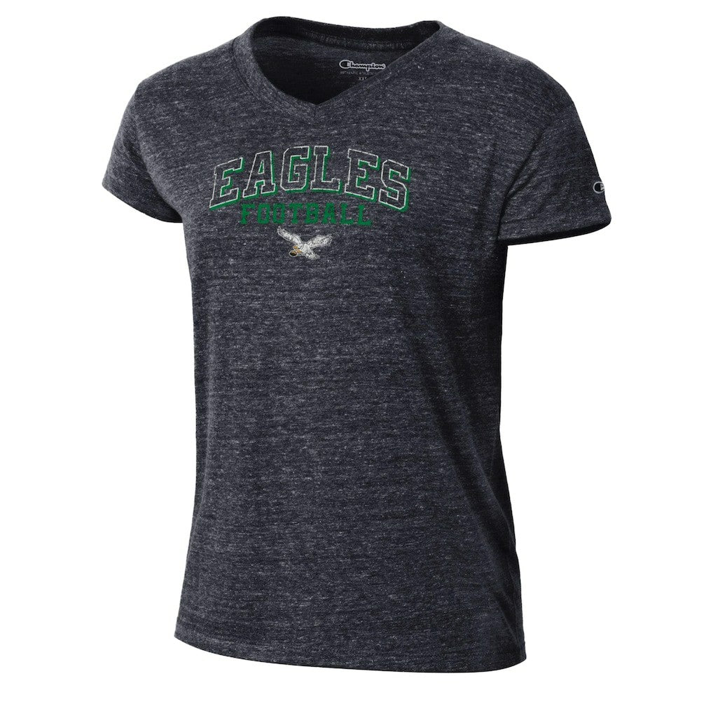 Philadelphia Eagles Champion Women's Triumph Tri-Blend V-Neck T-Shirt - Black on sale