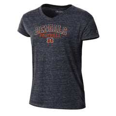 Cincinnati Bengals Champion Women's Triumph Tri-Blend V-Neck T-Shirt - Black discount