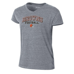 Cleveland Browns Champion Women's Triumph Tri-Blend V-Neck T-Shirt - Heather Gray on sale