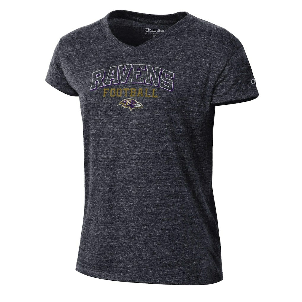 Baltimore Ravens Champion Women's Triumph Tri-Blend V-Neck T-Shirt - Black for sale