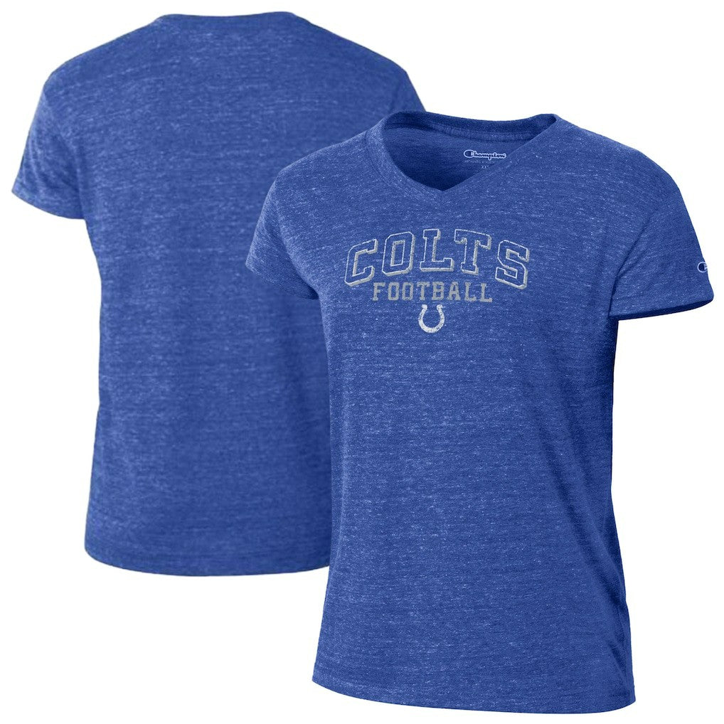 Indianapolis Colts Champion Women's Triumph Tri-Blend V-Neck T-Shirt - Royal for sale
