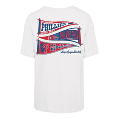Philadelphia Phillies Women's Bow & Banner Sadie T-Shirt - Sand | 47 brand