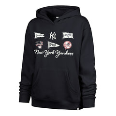 New York Yankees Women's Bow & Banners Naomi Hoodie - Navy | 47 brand