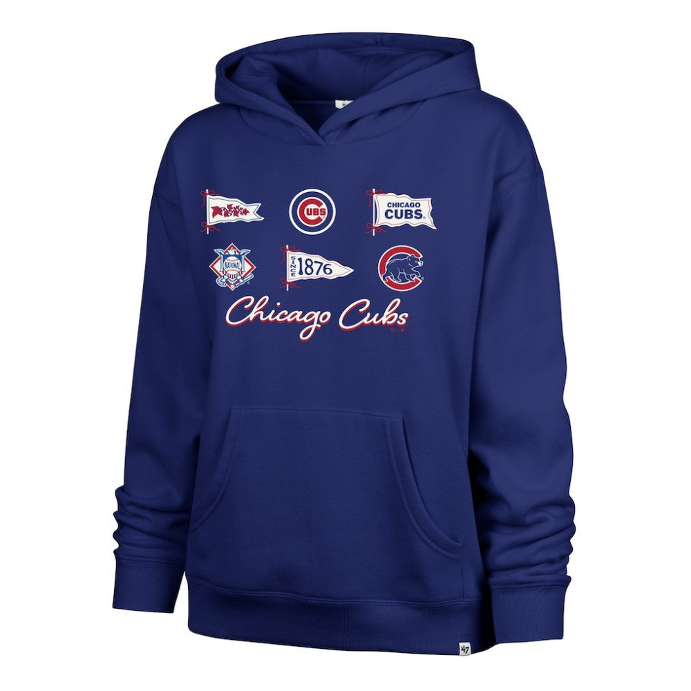 Chicago Cubs Women's Bow & Banners Naomi Hoodie - Royal | 47 brand