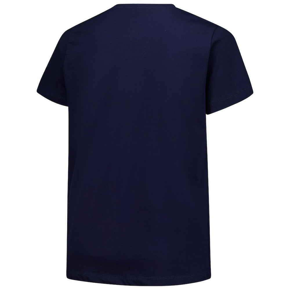 Chicago Bears Women's Plus Size Arch Over Logo V-Neck T-Shirt - Navy cheap