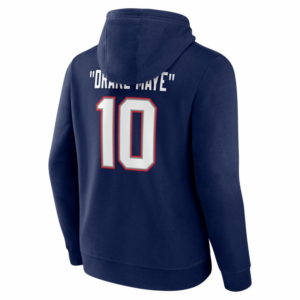 Drake Maye New England Patriots Nickname Hoodie - Navy on sale