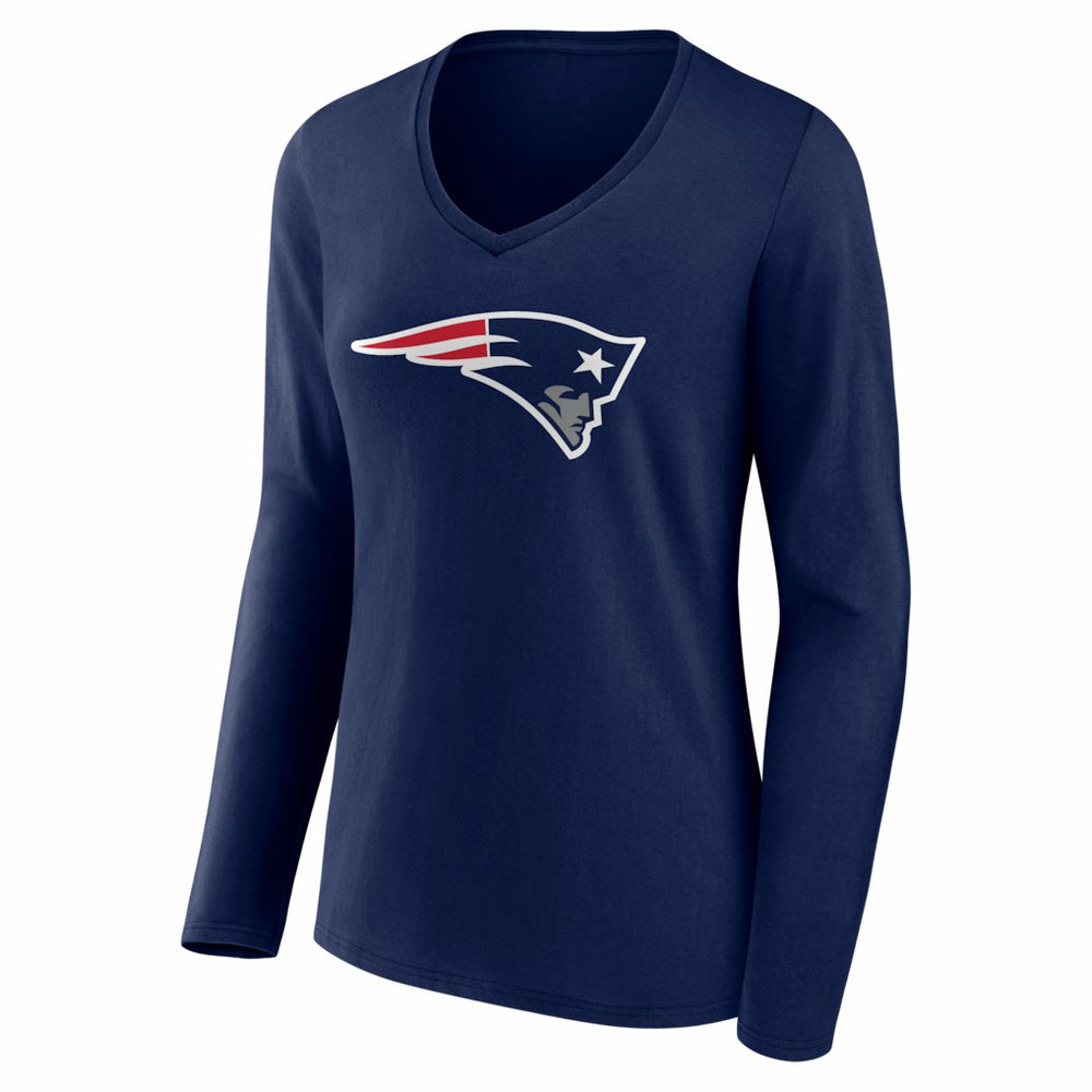 Drake Maye New England Patriots Women's Nickname V-Neck Long Sleeve T-Shirt - Navy online