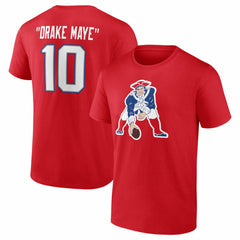 Drake Maye New England Patriots Nickname T-Shirt - Red online