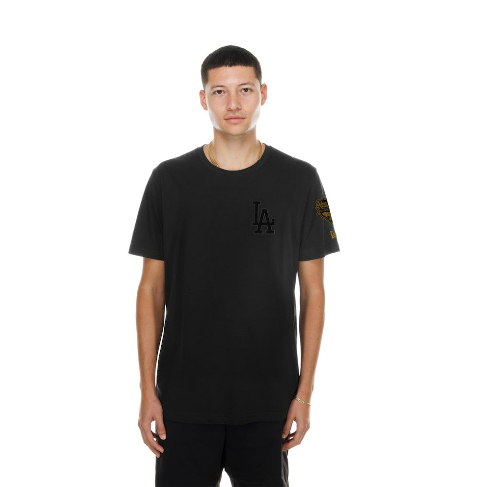 Los Angeles Dodgers 2026 Gold Collection Logo & Patch T-Shirt - Black | New Era