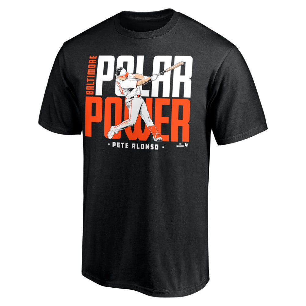 Pete Alonso Baltimore Orioles BreakingT Unisex Polar Power T-Shirt - Black