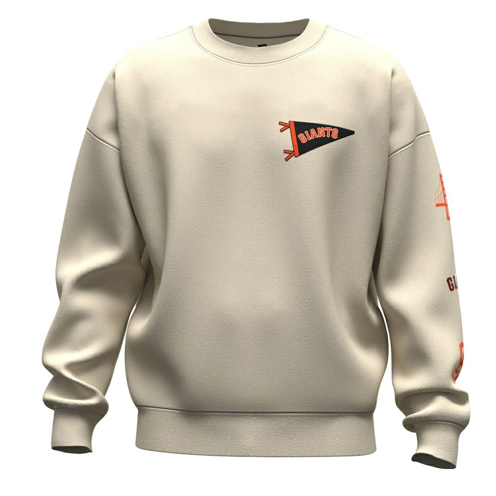 San Francisco Giants Unisex Spirit Jersey Fleece Crewneck Pennant Sweatshirt - Tan