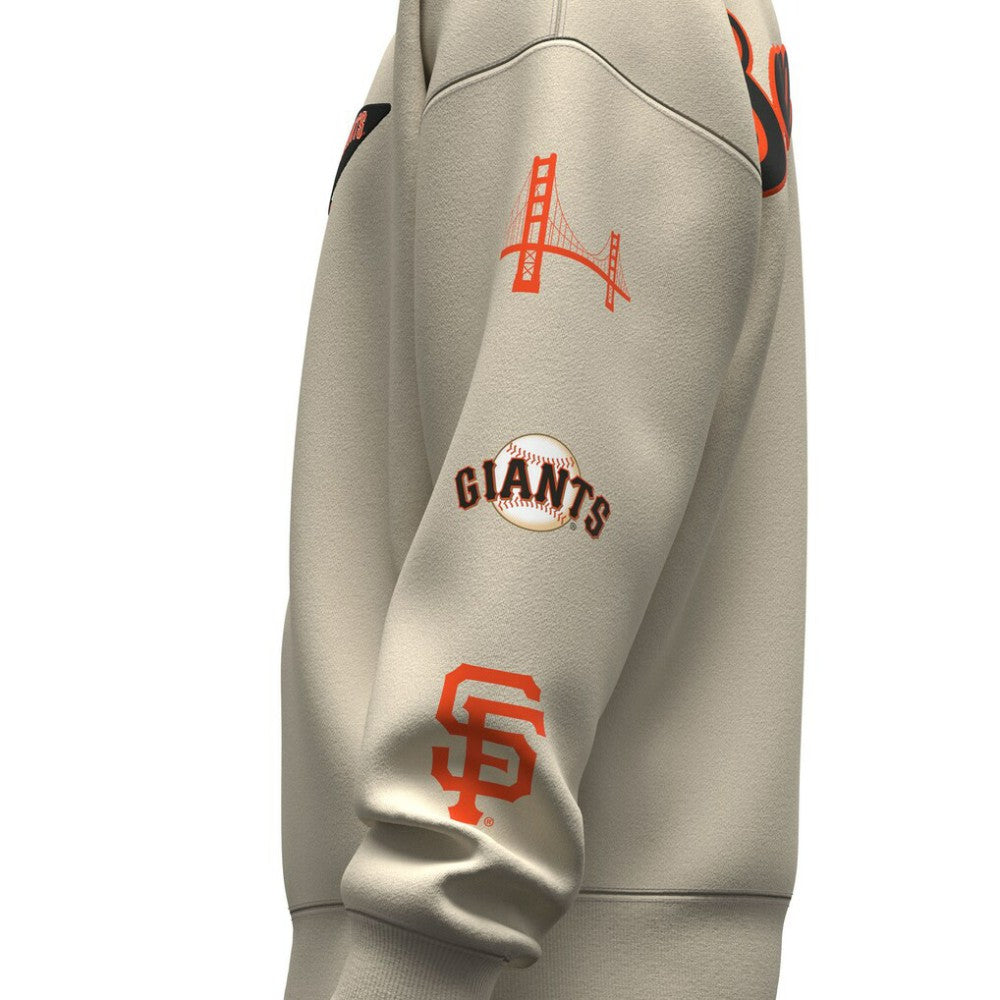 San Francisco Giants Unisex Spirit Jersey Fleece Crewneck Pennant Sweatshirt - Tan