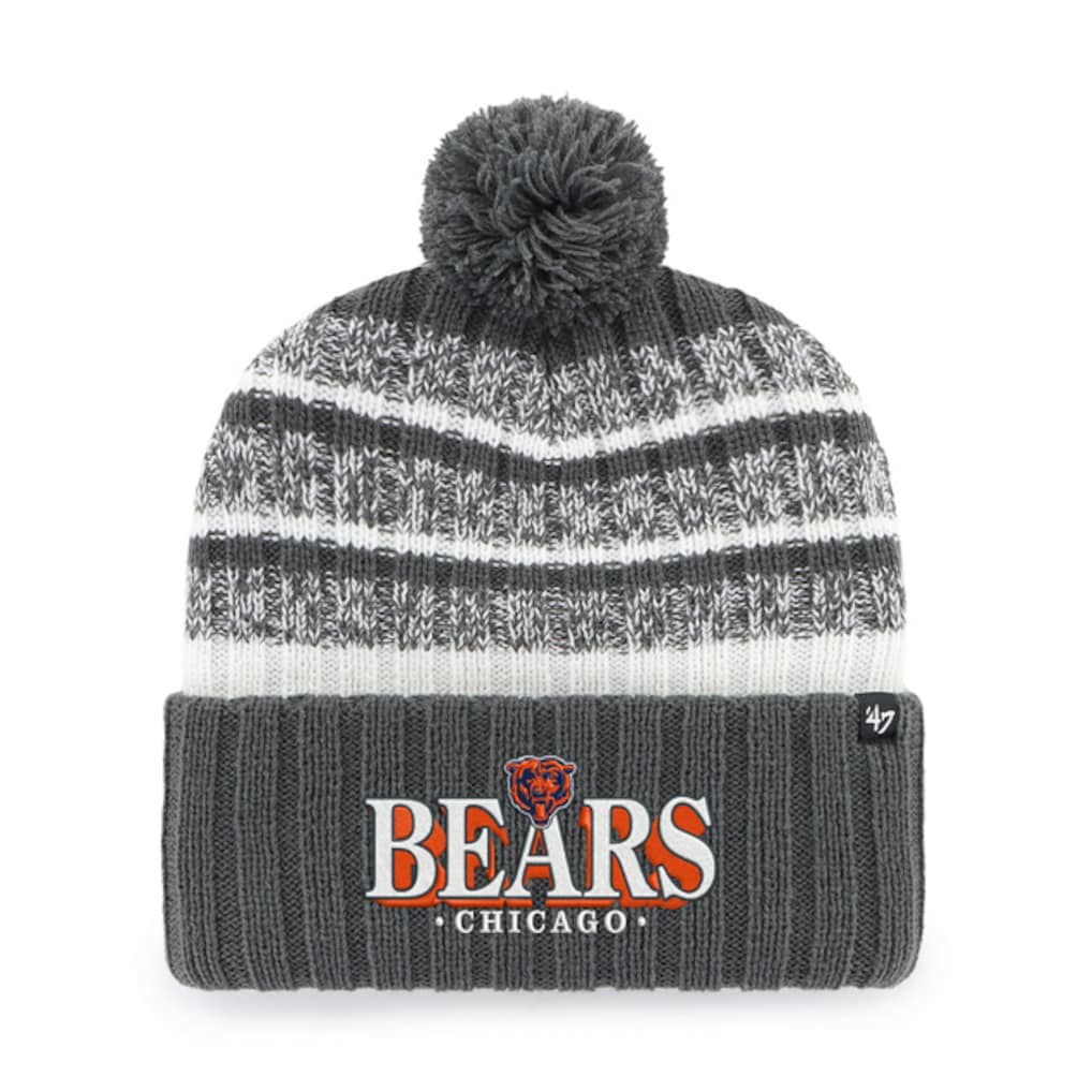 Chicago Bears '47 Tavern Cuffed Knit Hat with Pom - Charcoal online