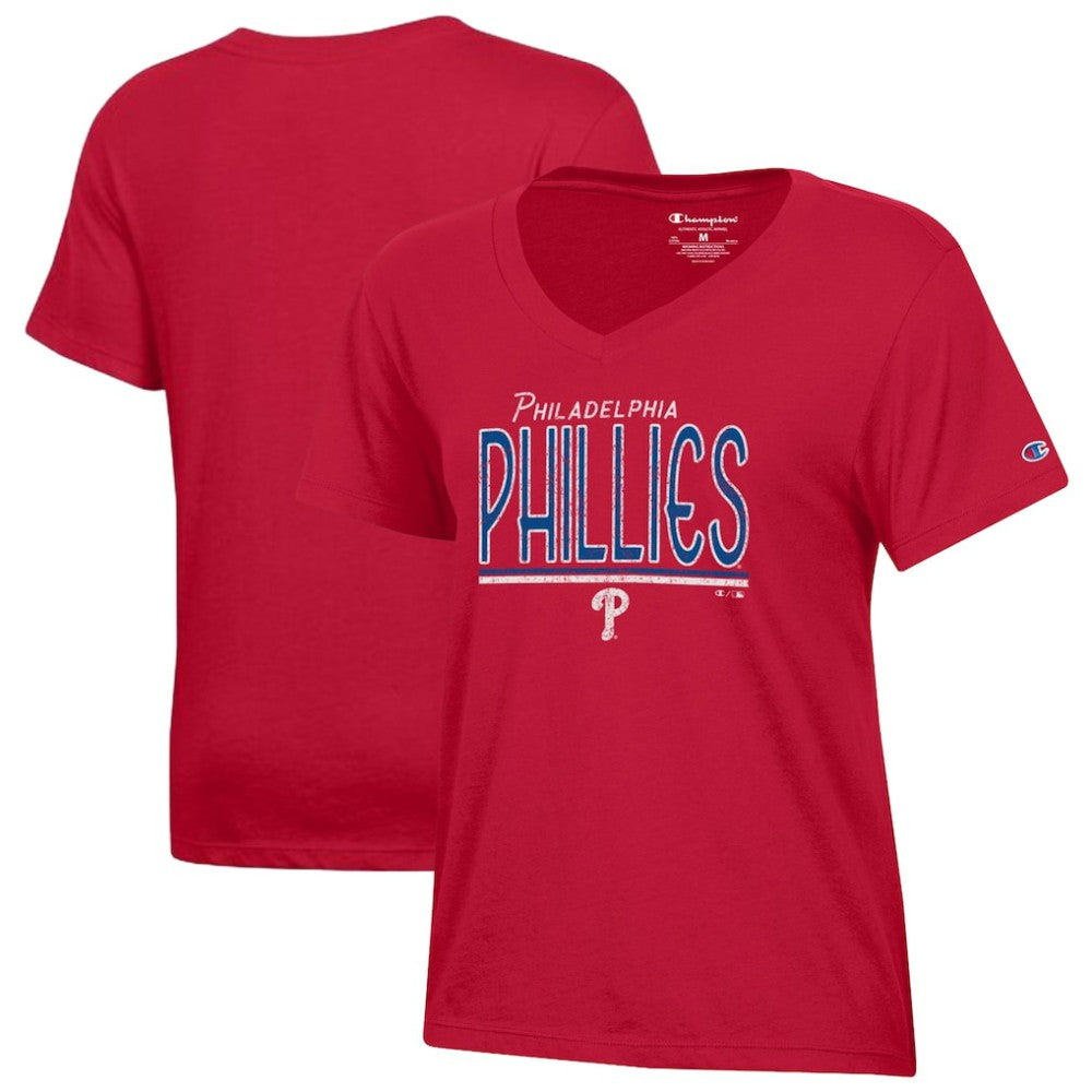 Philadelphia Phillies Champion Women's Core V-Neck T-Shirt - Red
