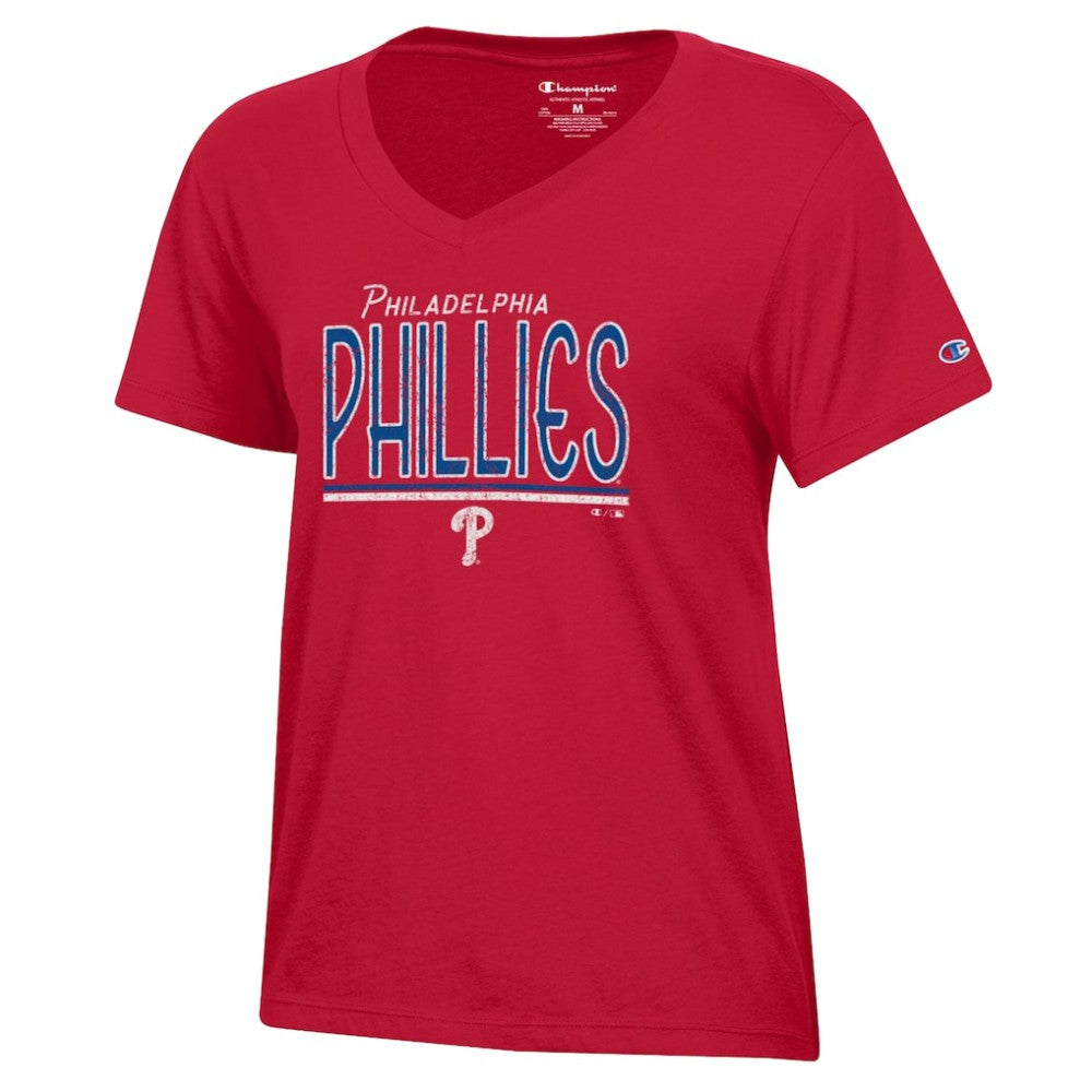 Philadelphia Phillies Champion Women's Core V-Neck T-Shirt - Red