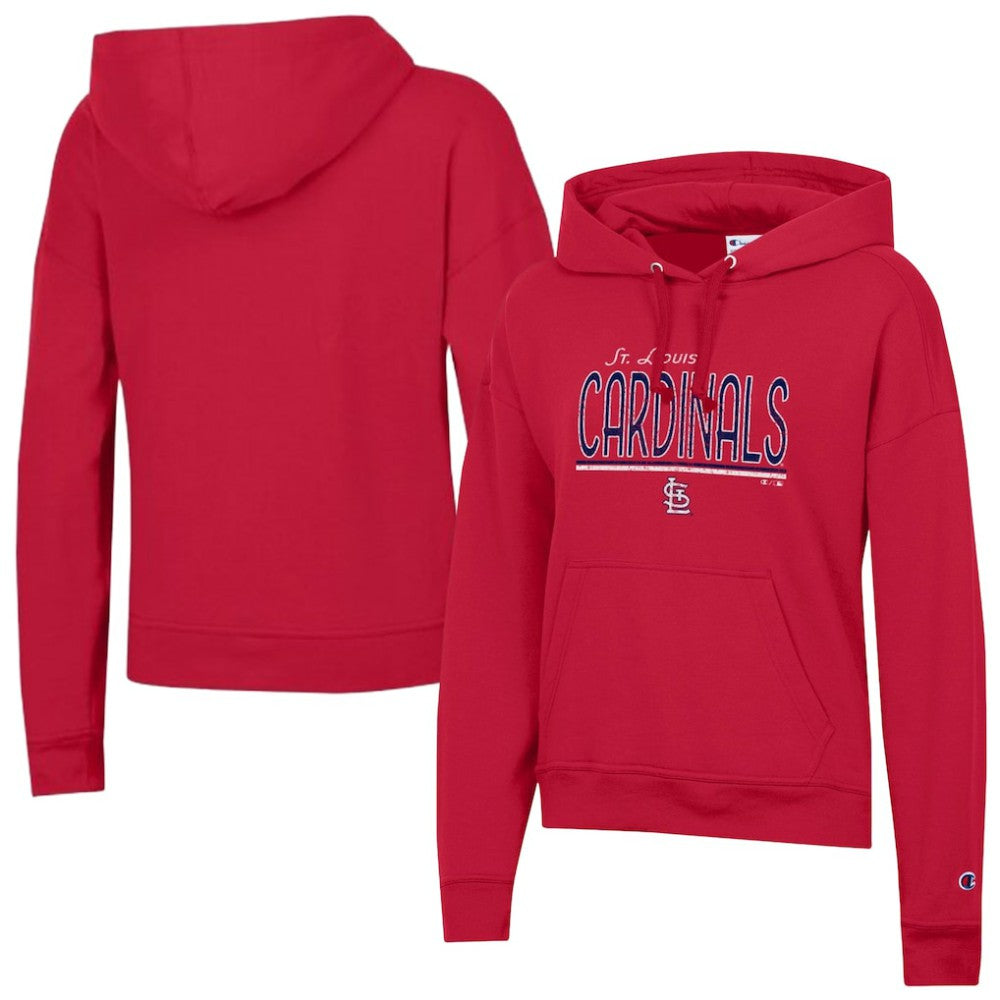 St. Louis Cardinals Champion Women's Vintage Powerblend Hoodie - Red