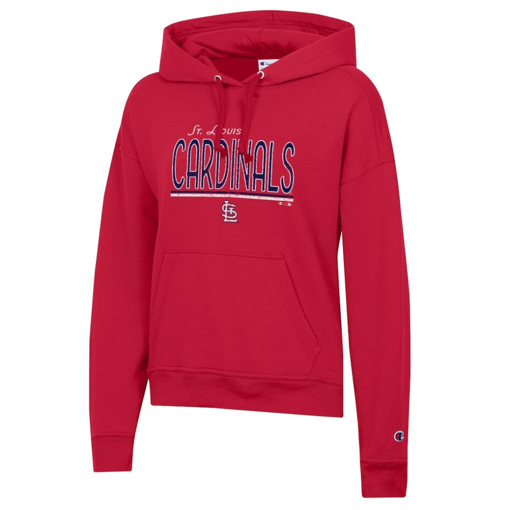 St. Louis Cardinals Champion Women's Vintage Powerblend Hoodie - Red