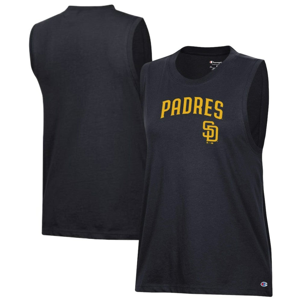 San Diego Padres Champion Women's Muscle Tank Top - Black