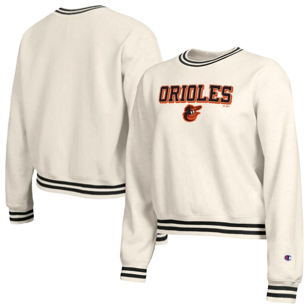 Baltimore Orioles Champion Women's Reverse Weave Sweatshirt - Cream