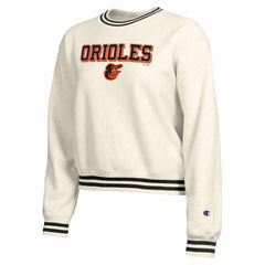 Baltimore Orioles Champion Women's Reverse Weave Sweatshirt - Cream