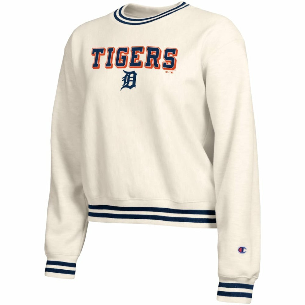 Detroit Tigers Champion Women's Reverse Weave Sweatshirt - Cream