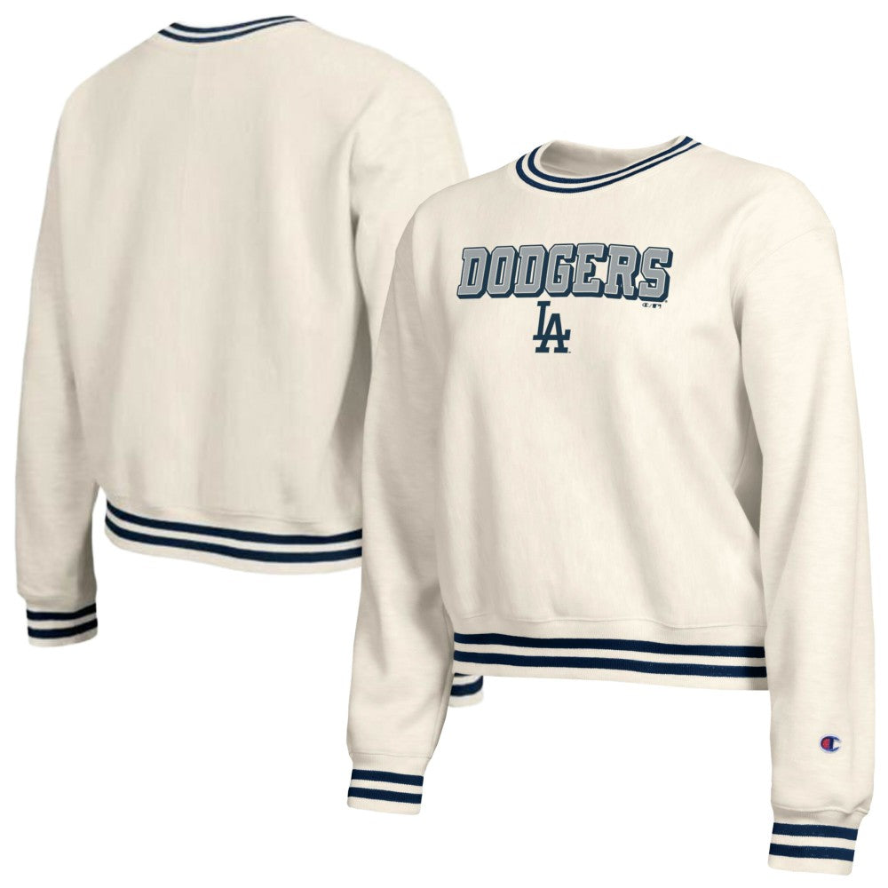 Los Angeles Dodgers Champion Women's Reverse Weave Sweatshirt - Cream