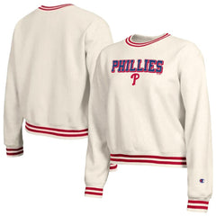Philadelphia Phillies Champion Women's Reverse Weave Sweatshirt - Cream