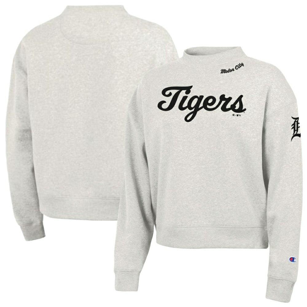 Detroit Tigers Champion Women's Triumph Tri-Blend Sweatshirt - Stone