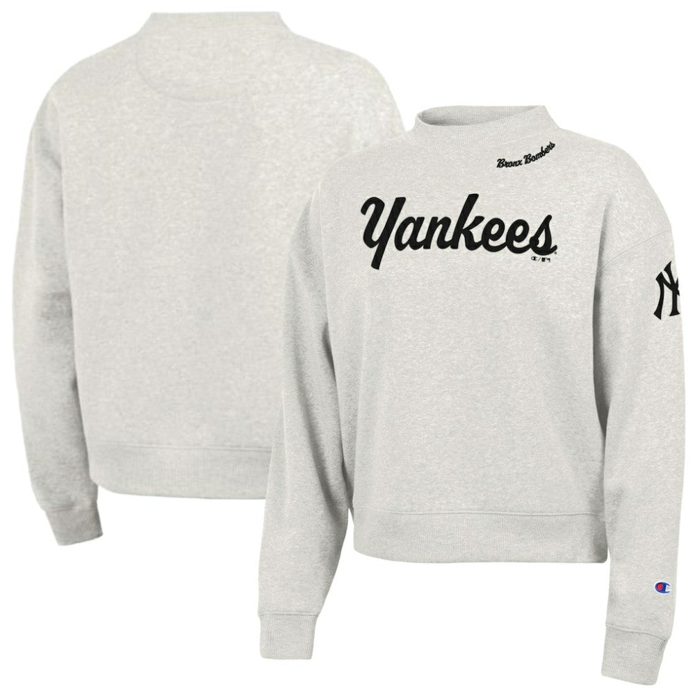 New York Yankees Champion Women's Triumph Tri-Blend Sweatshirt - Stone