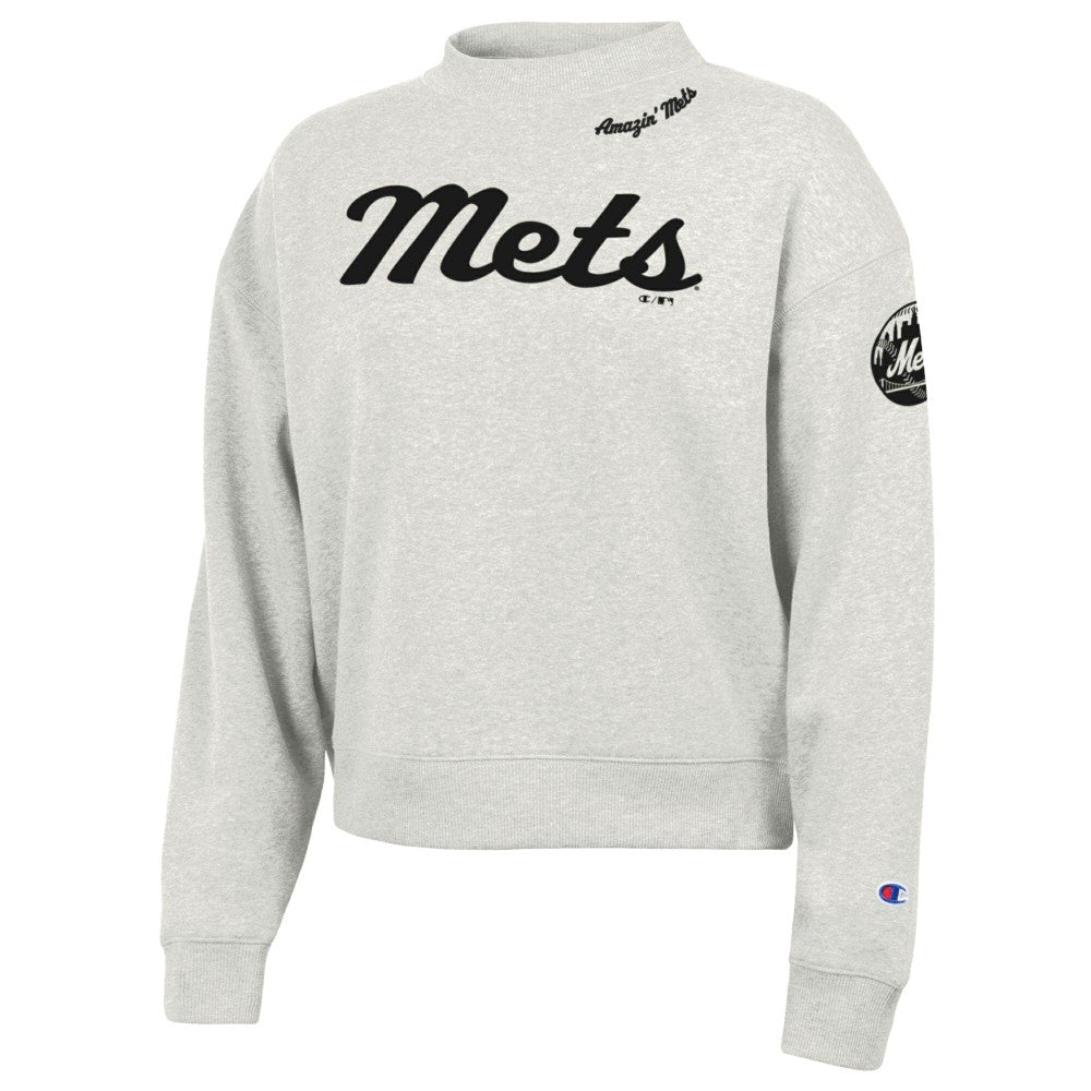 New York Mets Champion Women's Triumph Tri-Blend Sweatshirt - Stone