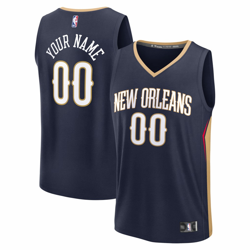New Orleans Pelicans Fastbreak Custom Jersey - Icon Edition - Navy | Fanatics discount