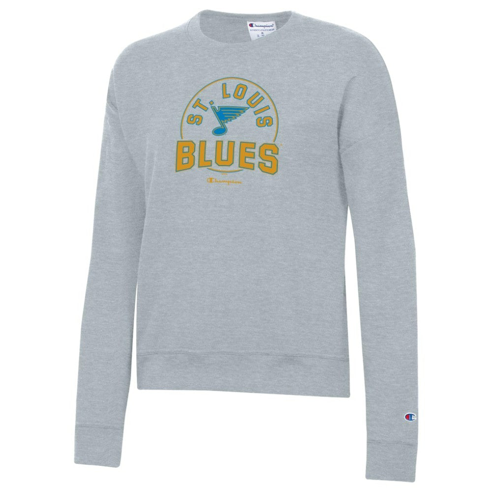St. Louis Blues Champion Women's Powerblend Fleece Sweatshirt Gray
