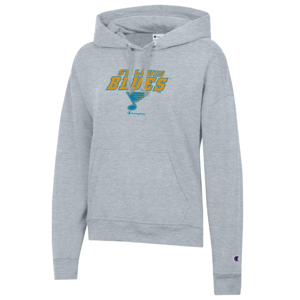 St. Louis Blues Champion Women's Powerblend Fleece Hoodie Gray
