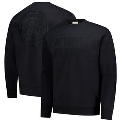 Detroit Pistons Phantom Fleece Sweatshirt sale - Black | Mitchell & Ness outlet