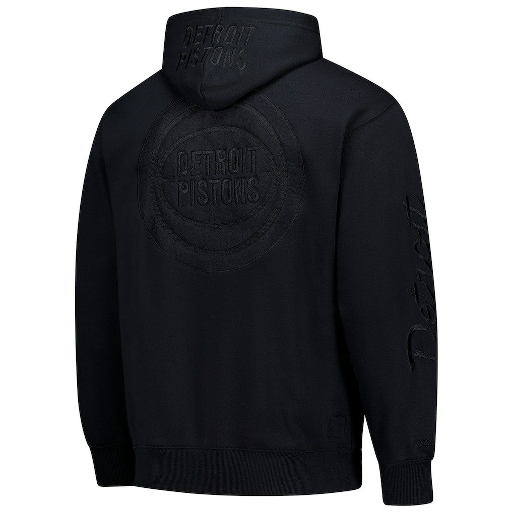 Detroit Pistons Phantom Fleece Hoodie sale - Black | Mitchell & Ness for sale