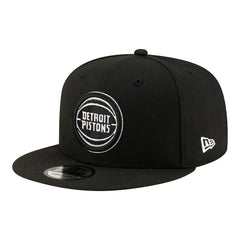 Detroit Pistons Team 9FIFTY Snapback Hat - Black/White | New Era sale