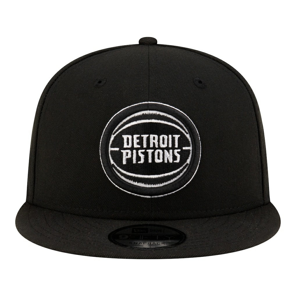 Detroit Pistons Team 9FIFTY Snapback Hat - Black/White | New Era sale